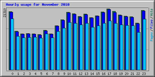 Hourly usage for November 2010